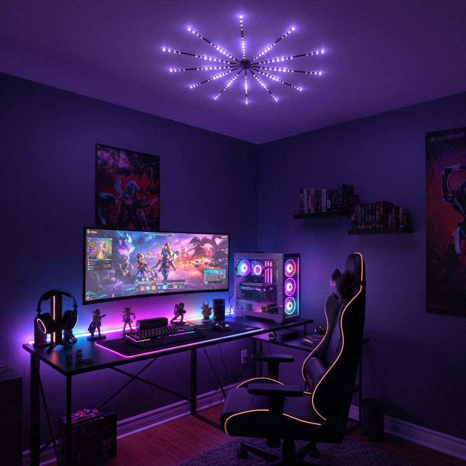 Sound Activated Fireworks Lights