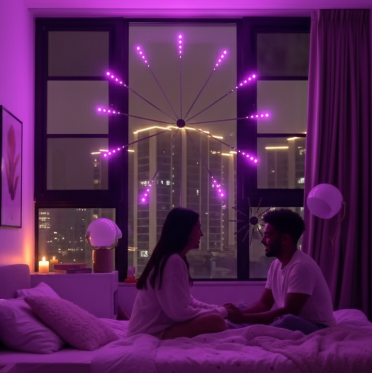 Sound Activated Fireworks Lights